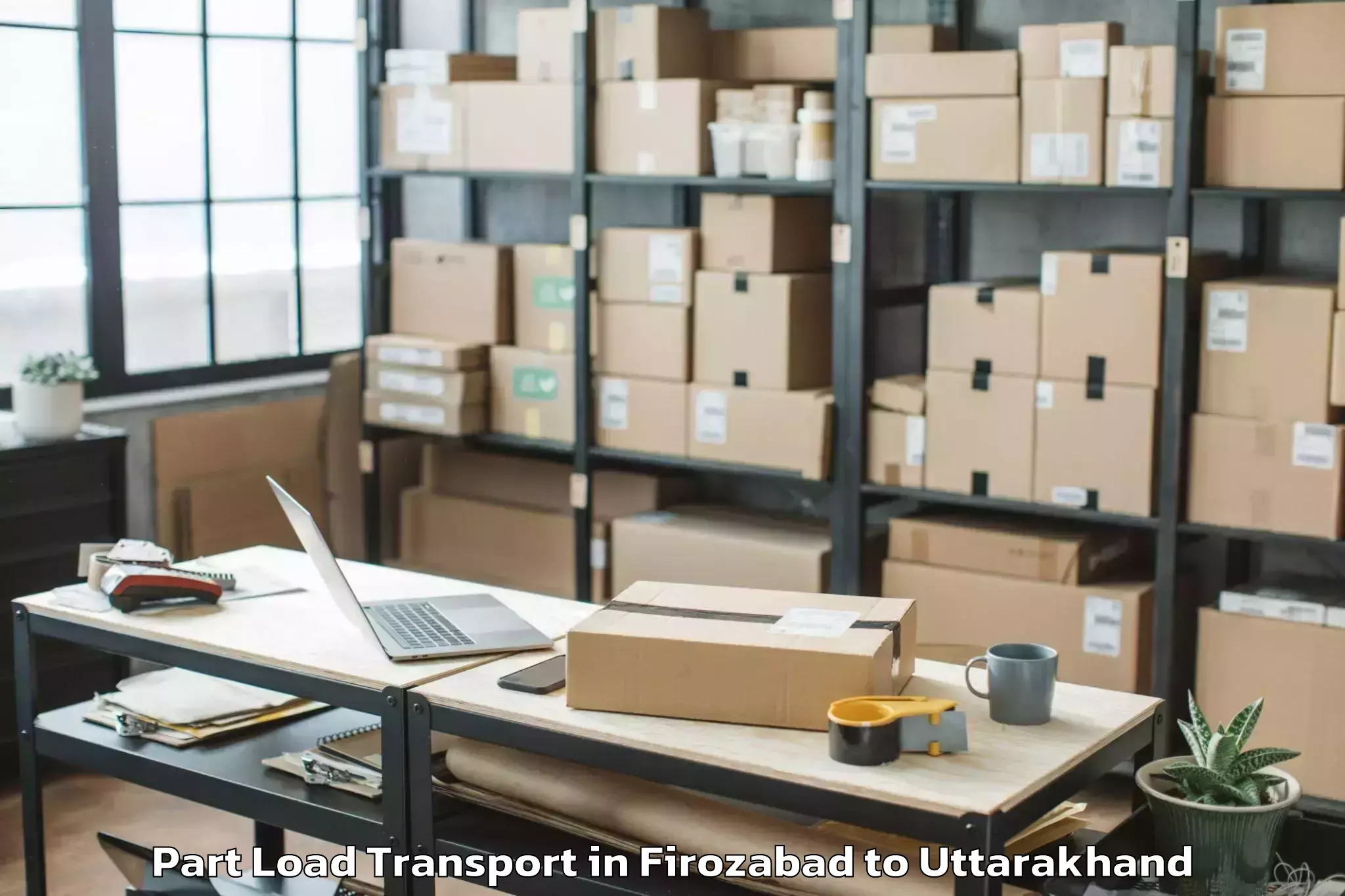 Book Firozabad to Chaukhutiya Part Load Transport